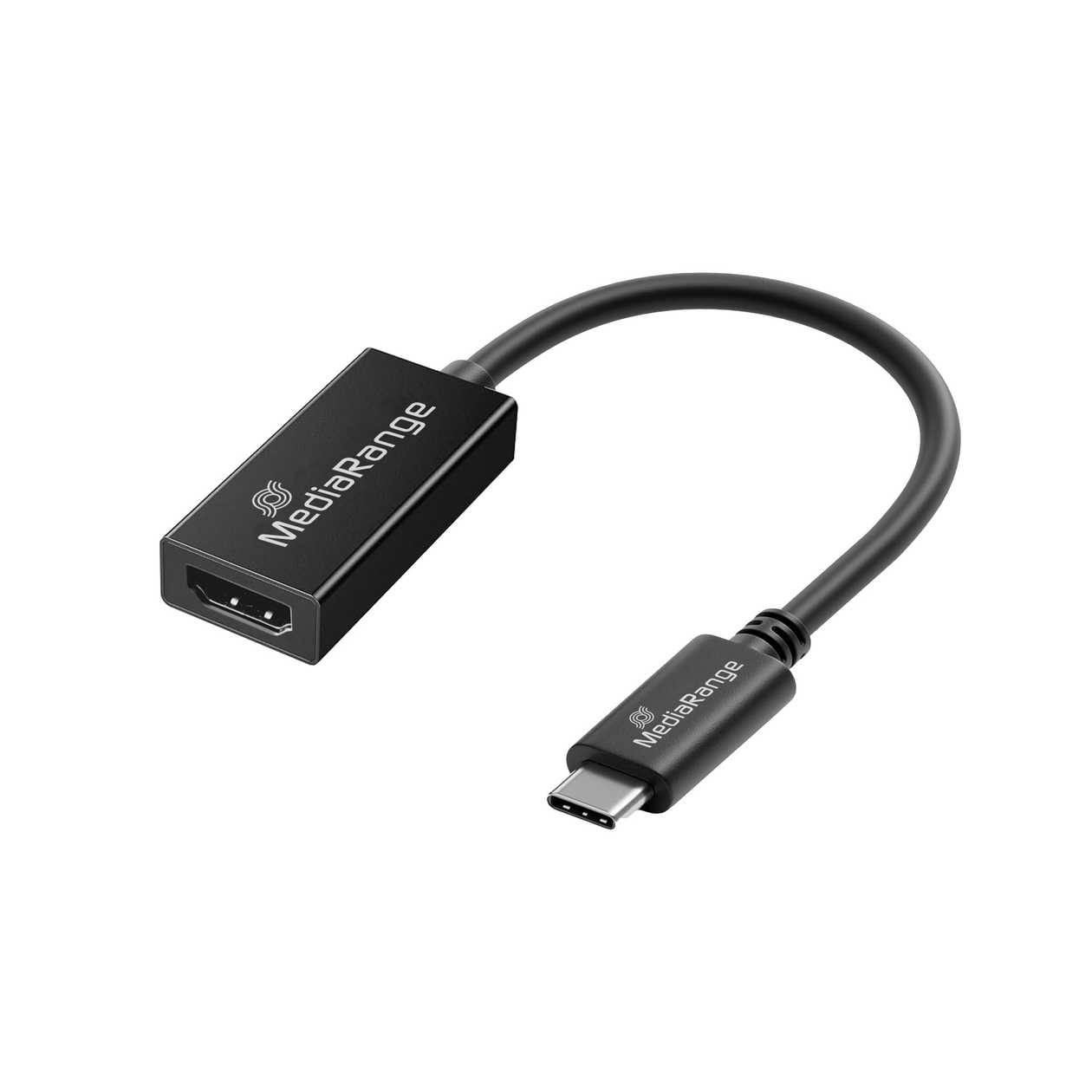 MediaRange USB Type-C® to HDMI™ Audio and Video Converter, 20cm, Black