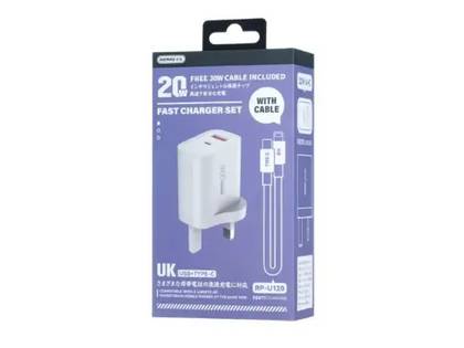 Remax Charger 20W with Type-C to iPhone Cable 30W
