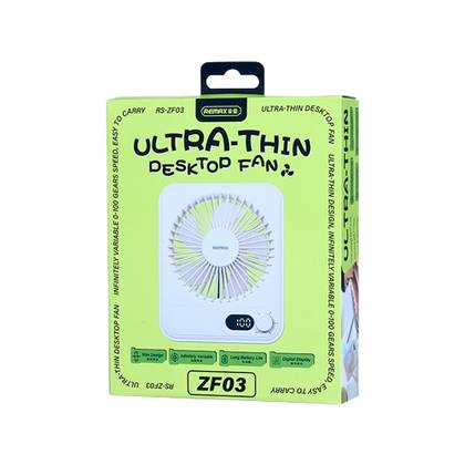Remax Slim Ultra-Thin Desktop Portable Rechargeable Fan