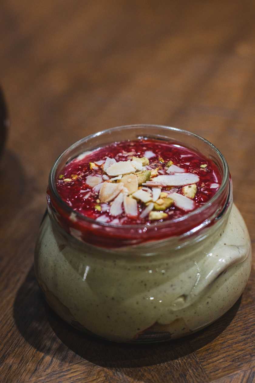 Pistachio-Raspberry Tiramisu