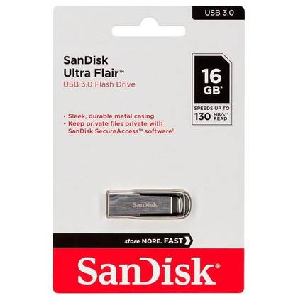 SanDisk Ultra Flair USB 3.0 Flash Drive 16GB