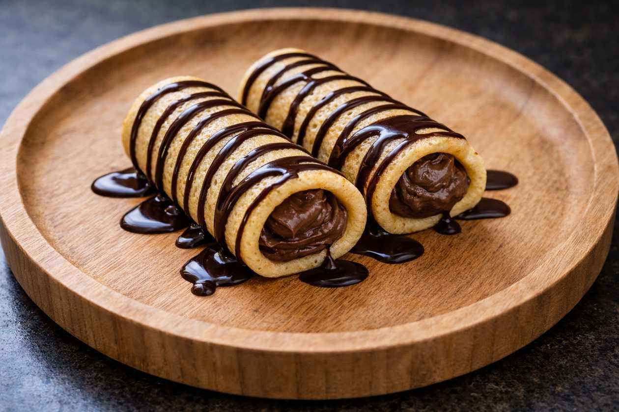 Pancakes with chocolate