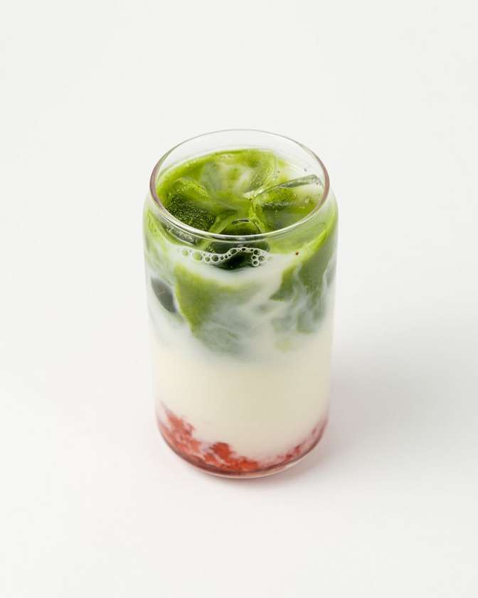 Iced Strawberry Matcha Latte