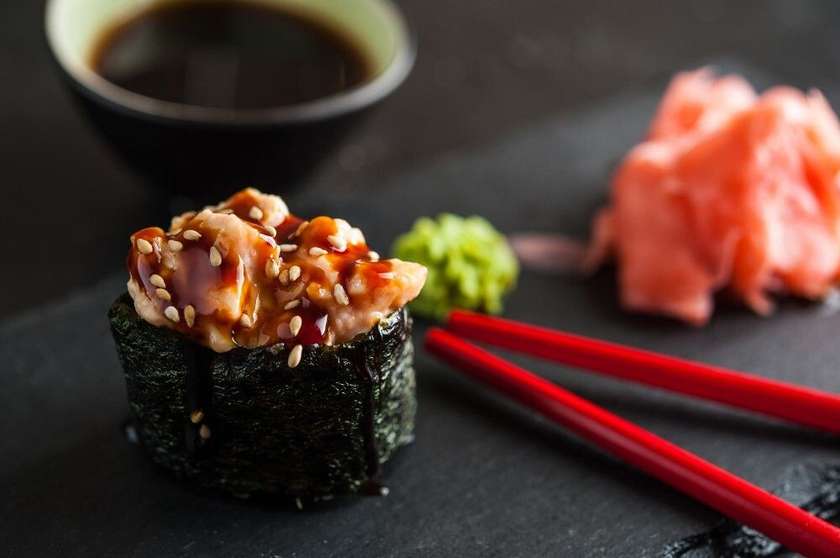 #51 Baked Salmon Gunkan 1pcs