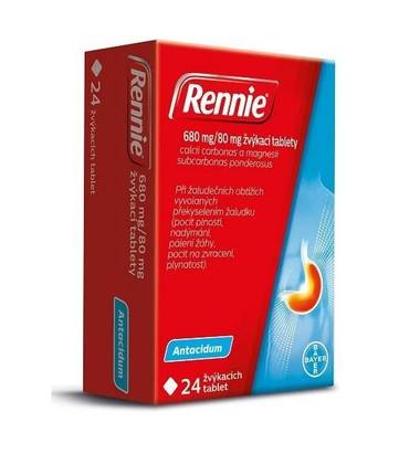 RENNIE 680MG/80MG 24 chewable tablets