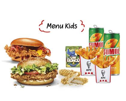 Menu Kids + Menu Kentucky + Menu Clássica