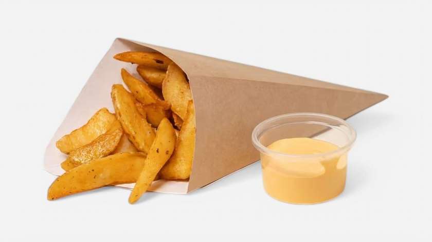 Patate d'oro + chedar dip