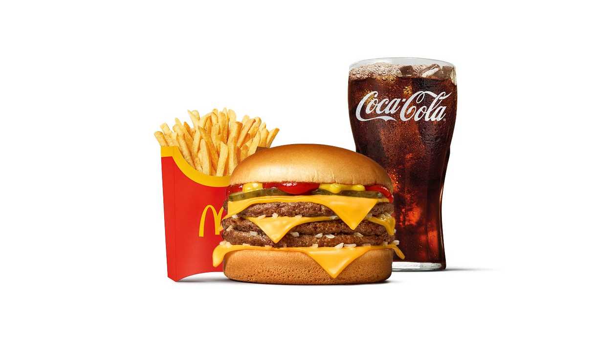 Triple Cheeseburger Large Meal
