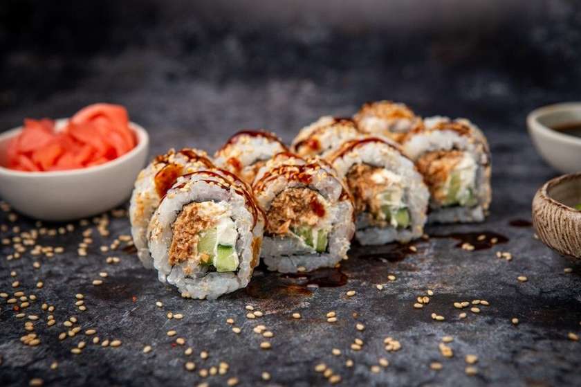 #22 Teryaki Salmon Maki 8pcs