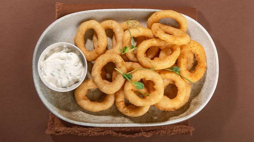 Deep-fried onion rings