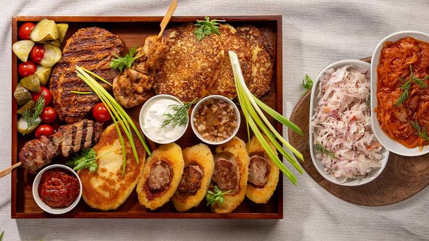 A platter of Lithuanian dishes (for 3-4 pax)