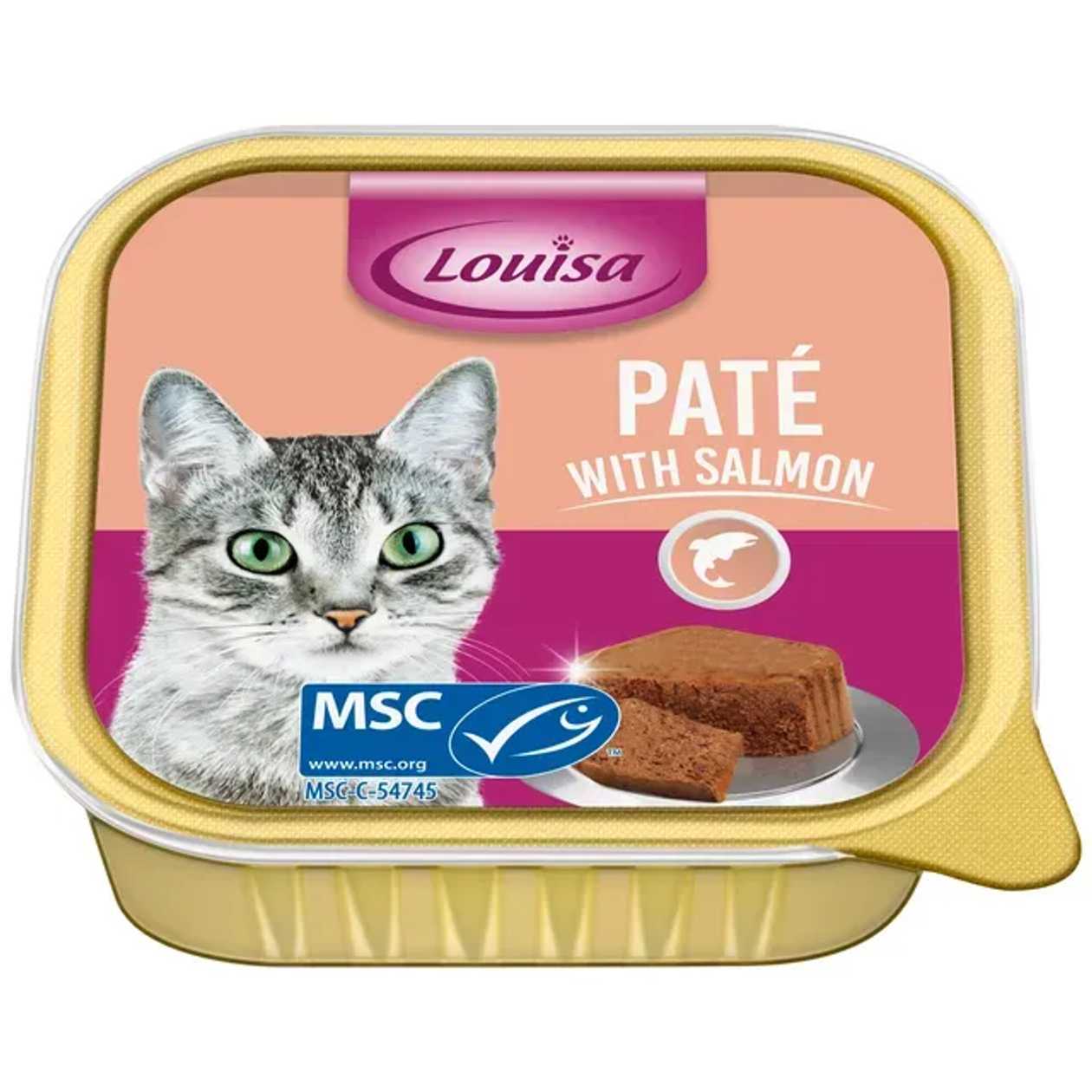 Louisa furaj complet pentru pisici adulte cu somon 100 g