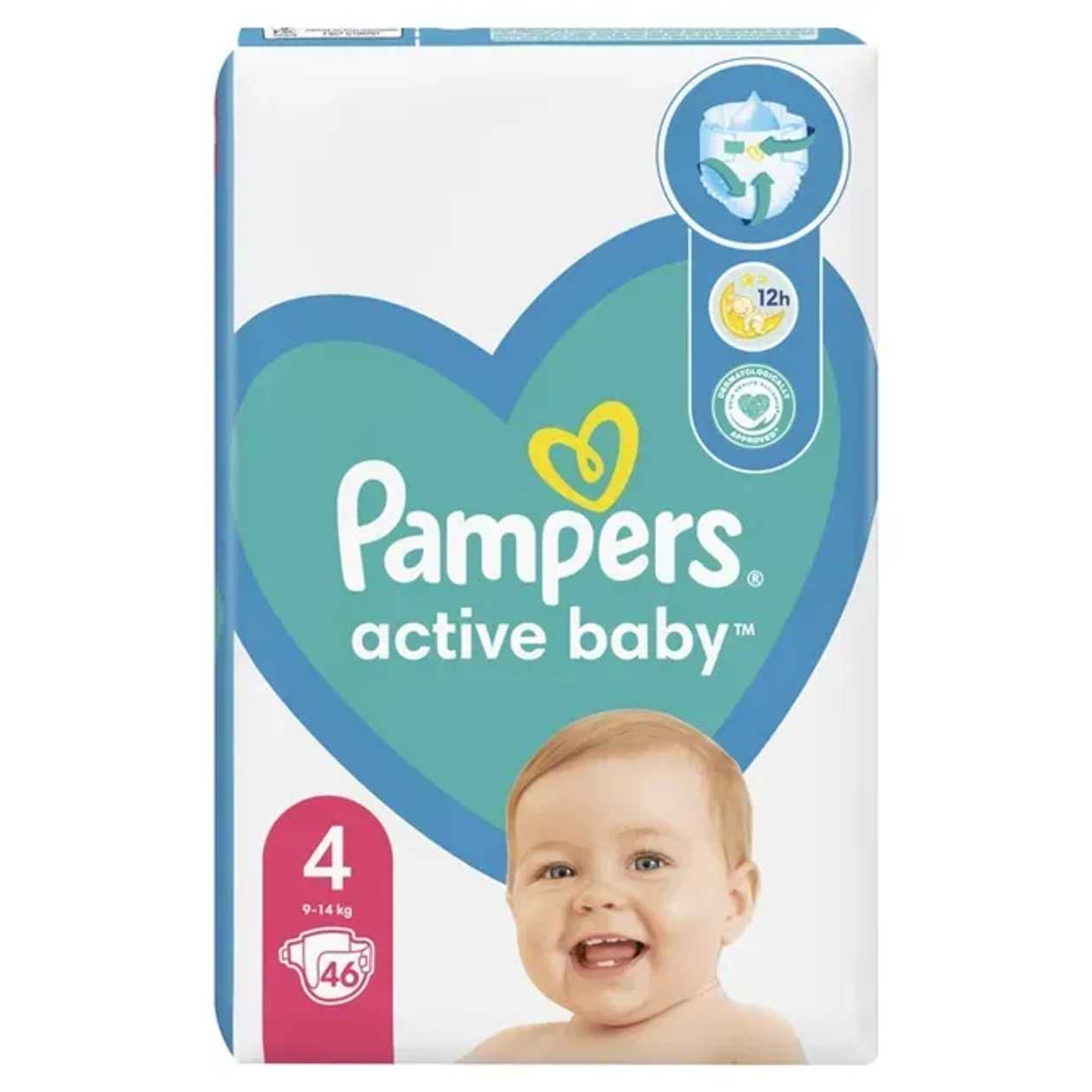 Pampers active baby Scutece NR. 4, 46 buc