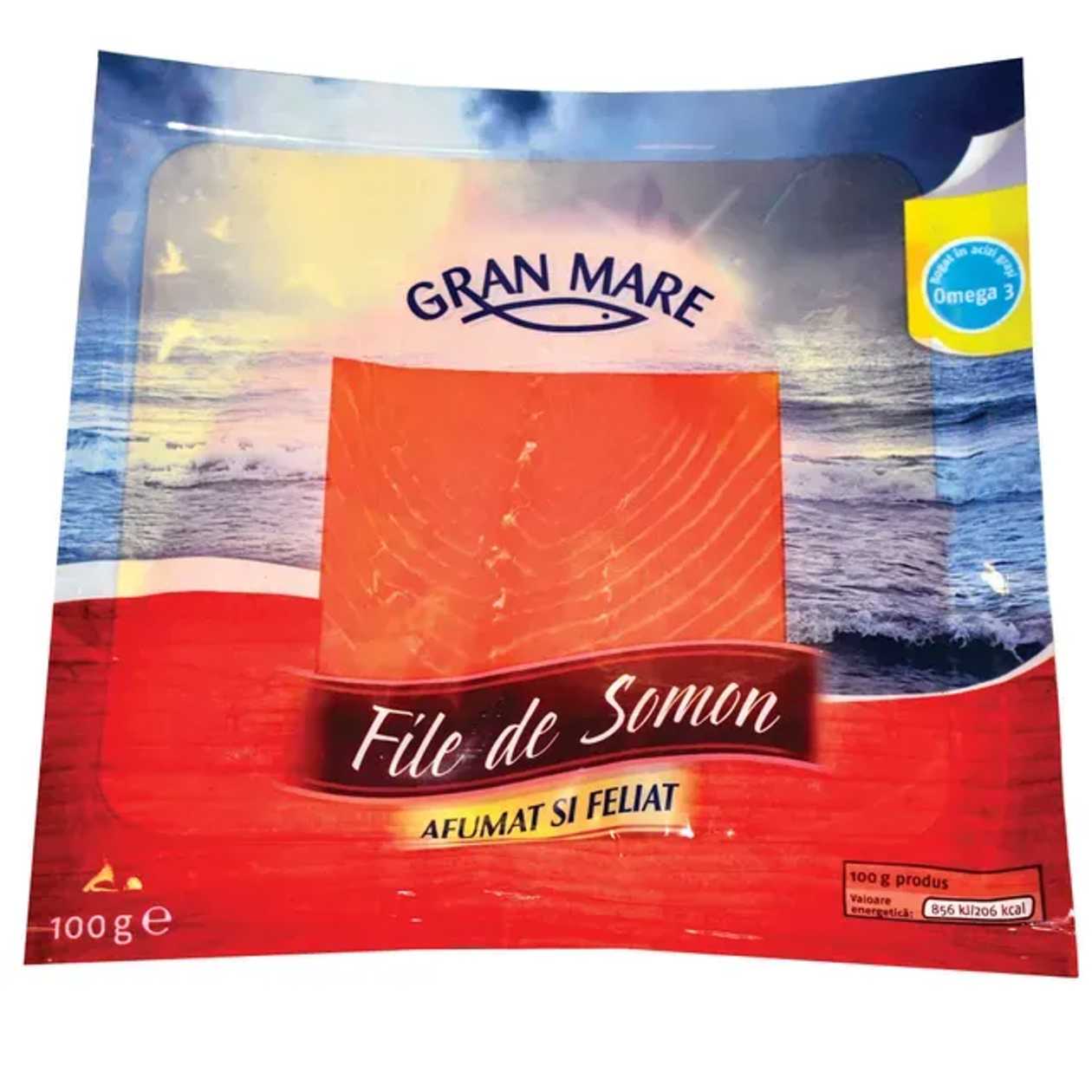 Gran Mare File de somon afumat si feliat 100 g