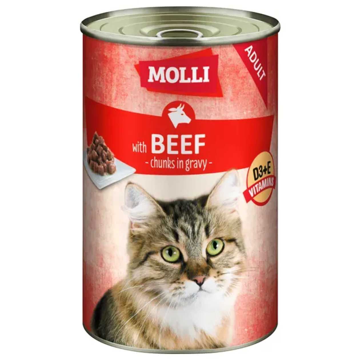 Molli Hanar umeda pisici cu vita 415 g