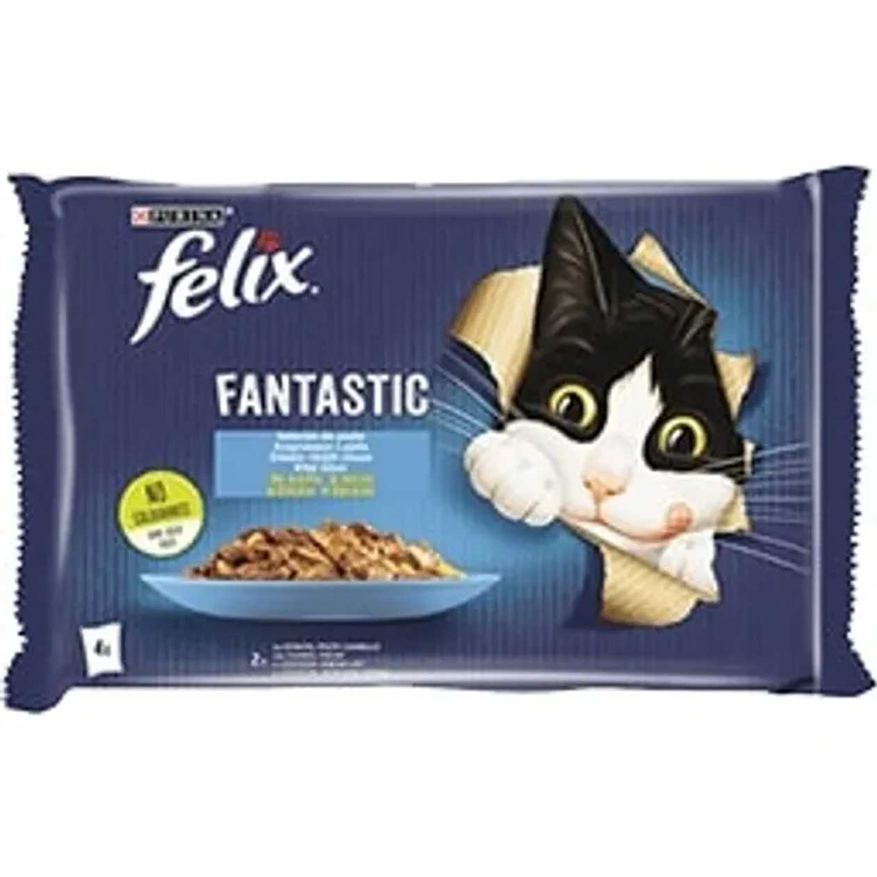 Felix Hrana umeda cu somon&cambula pentru pisici 4 x 85 g