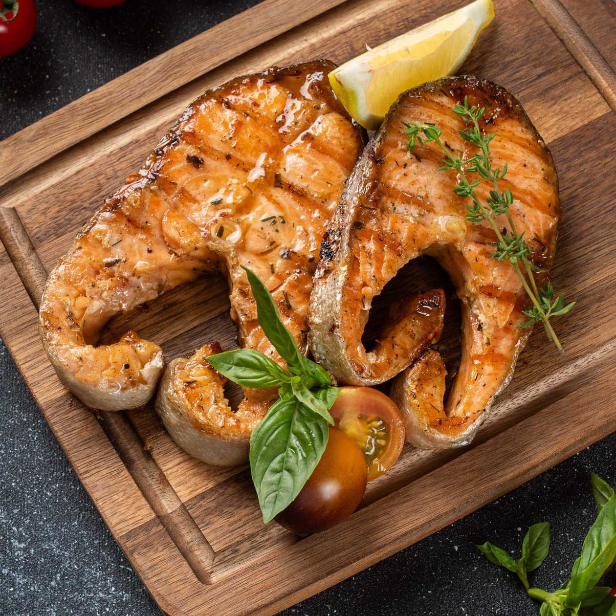 GRILLED SALMON STEAK