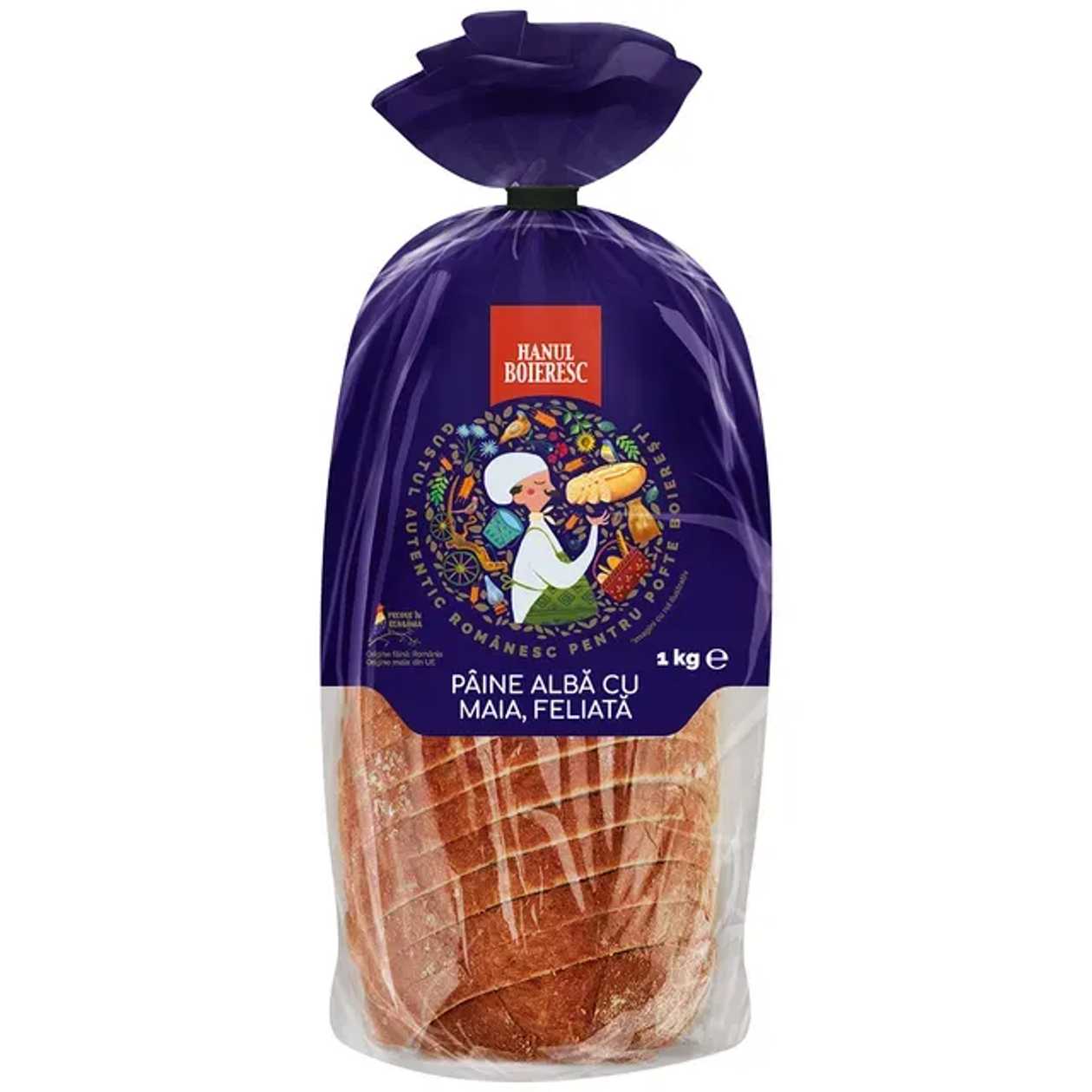 Hanul Boieresc Paine alba cu maia 1 kg