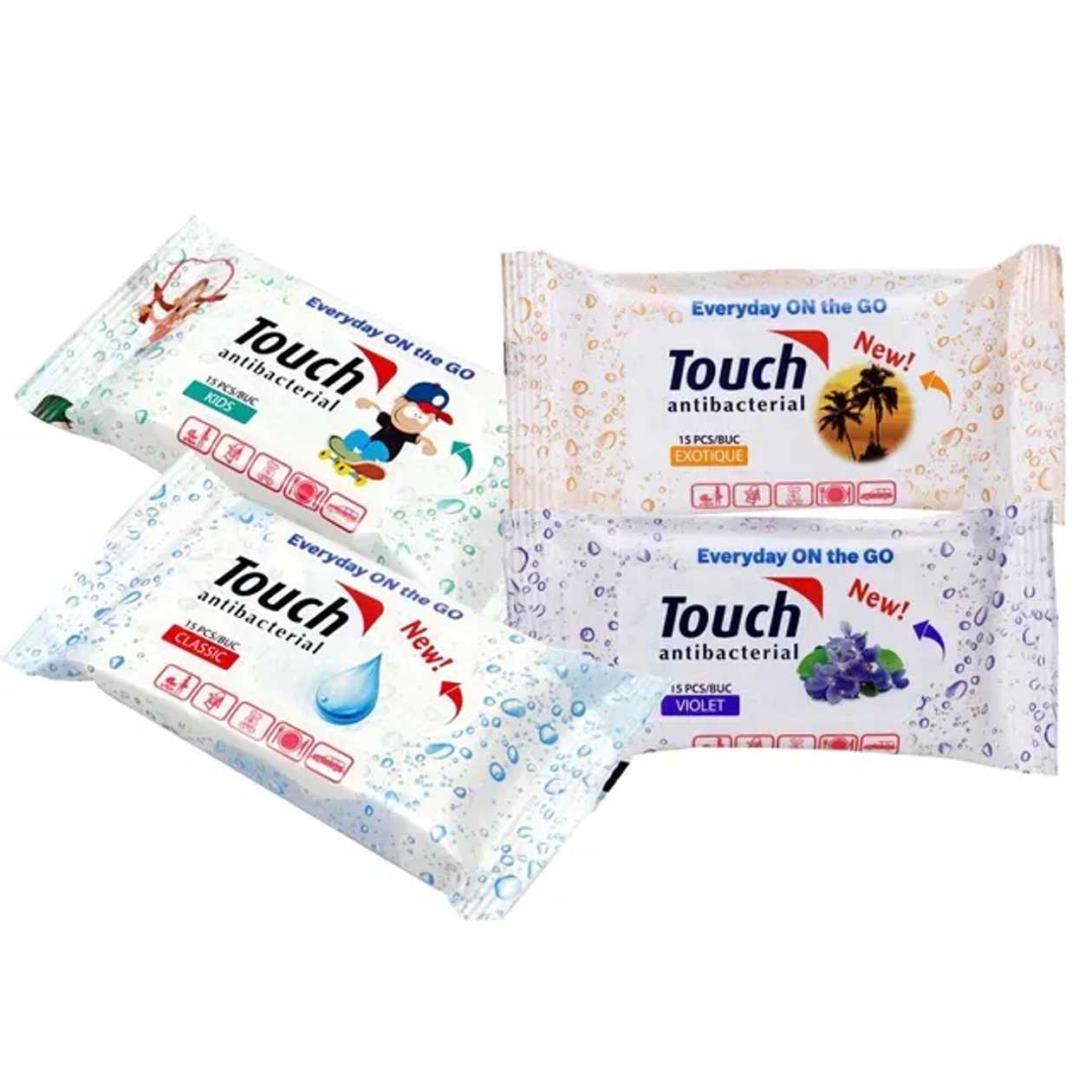 Touch Classic Servetele umede 15 buc