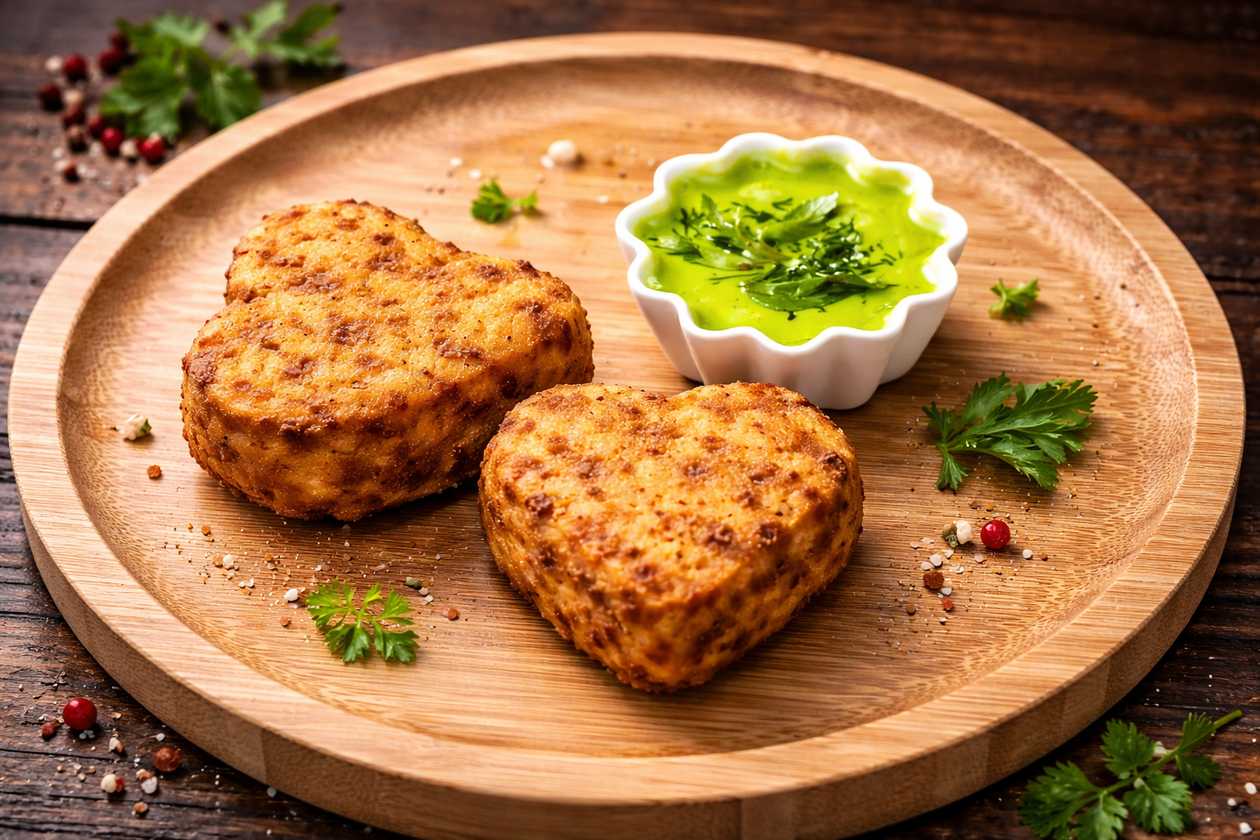 Chvishtari with mint sauce