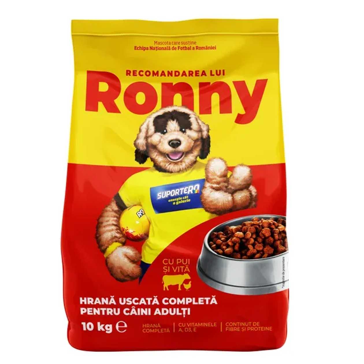 Ronny Hrana uscata cu pui&vita pentru caini 10 kg