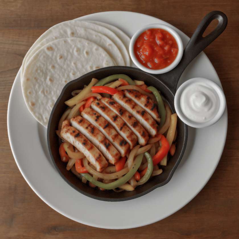 142. Sous-vide Chicken Breast Fajitas (150 g)