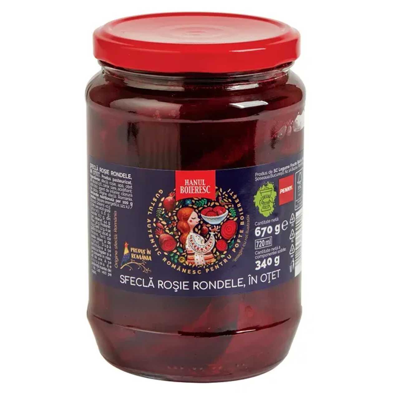 Hanul Boieresc Sfecla rosie rondele in otet 670 g