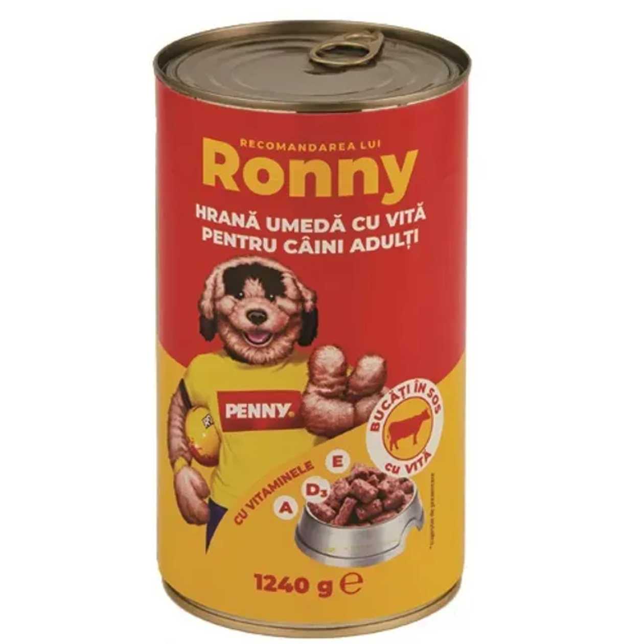 Ronny hrana umeda vita pentru caini 1.24 kg