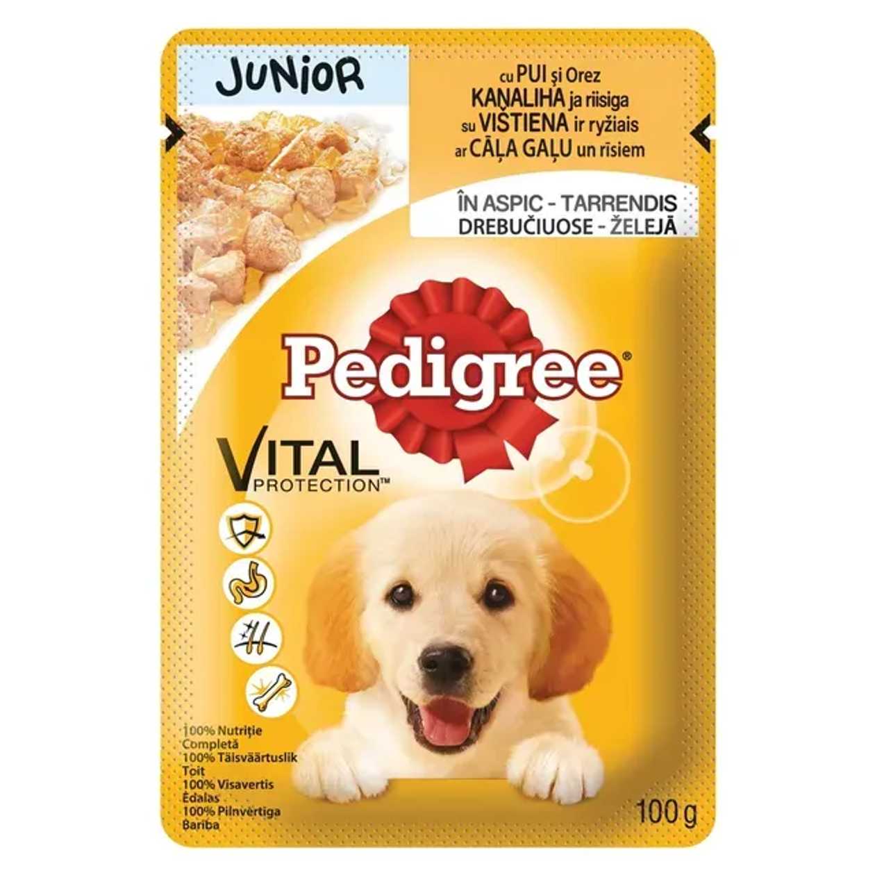 Pedigree junior hrana umeda cu pui in aspic pentru catei 100 g