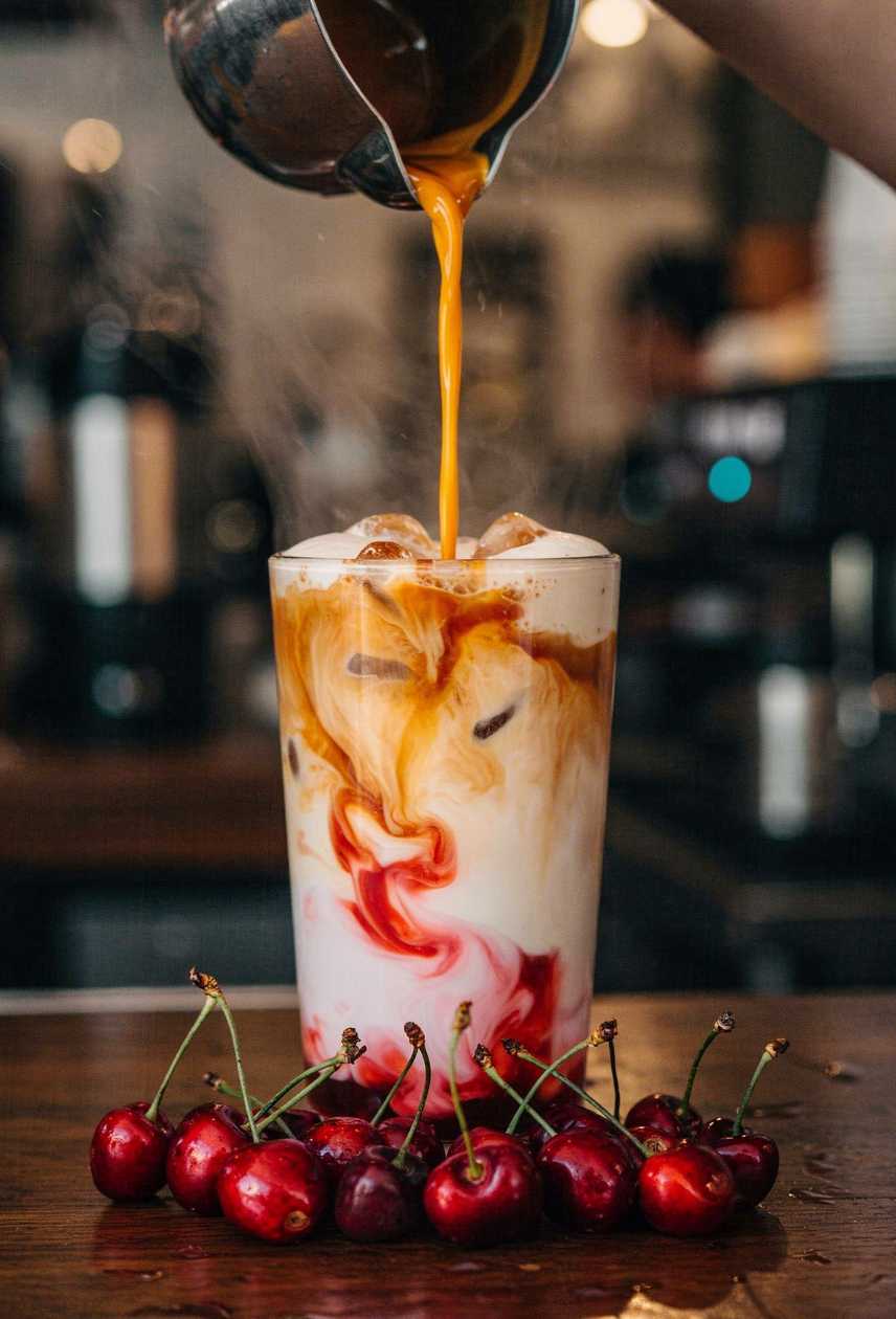 CHERRY ICED LATTE