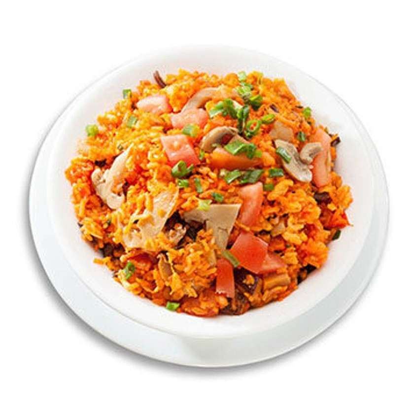 114. Rice with mushrooms and tomatoes