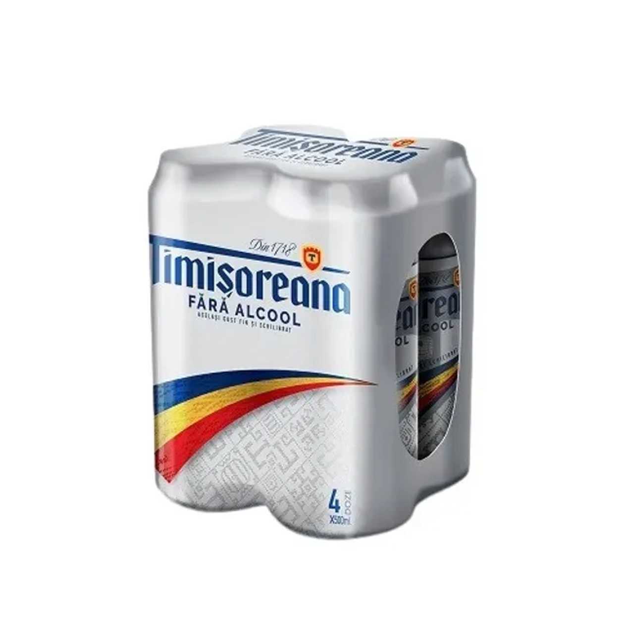 Timisoreana bere blonda fara alcool 4 x 500 ml