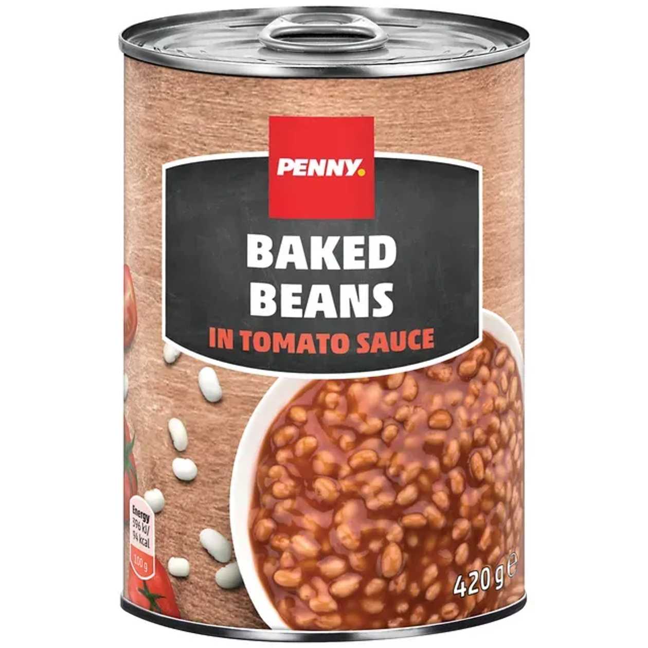 PENNY Fasole alba in sos tomat 420 g
