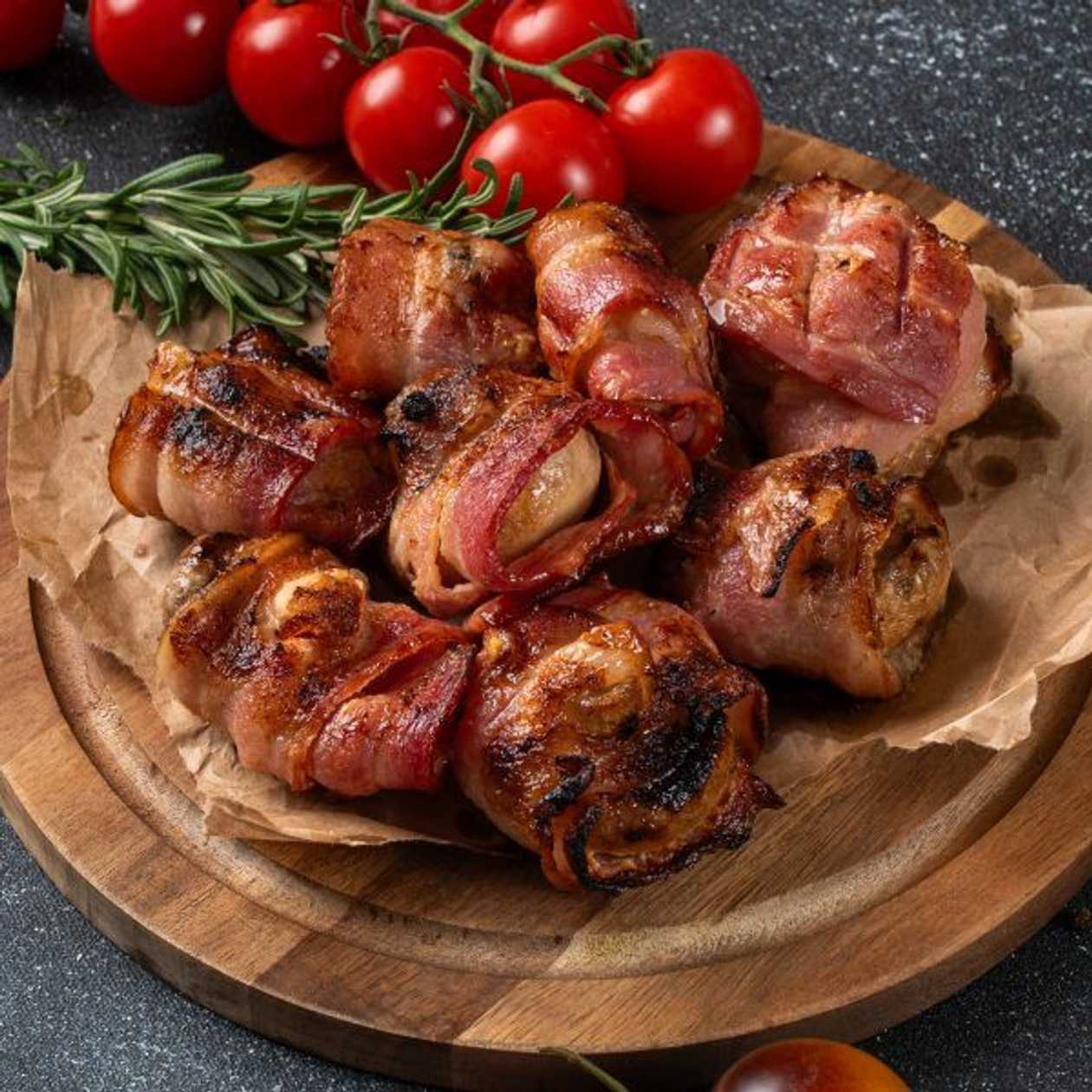 Grilled Bacon-Wrapped Mushrooms