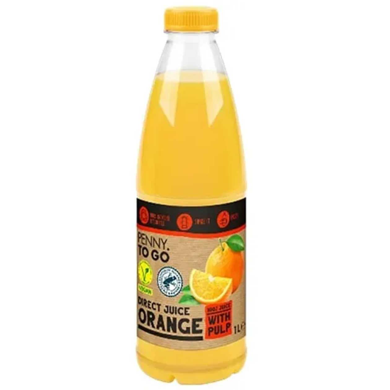 PENNY To go Suc de portocale cu pulpa 1 l
