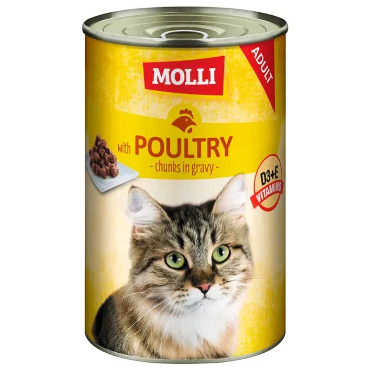 Molli hrana umeda pisici cu pasare 415 g