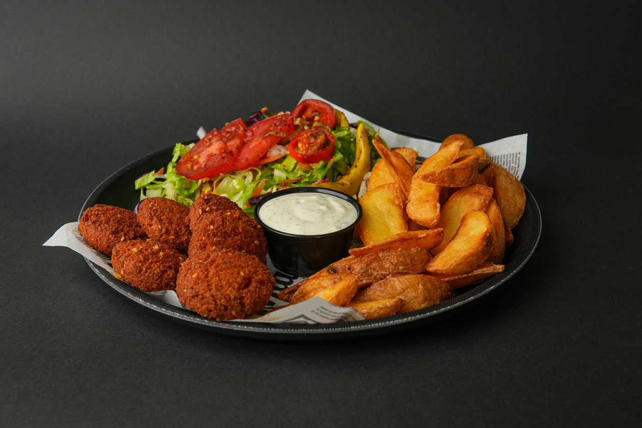 Falafel on a plate