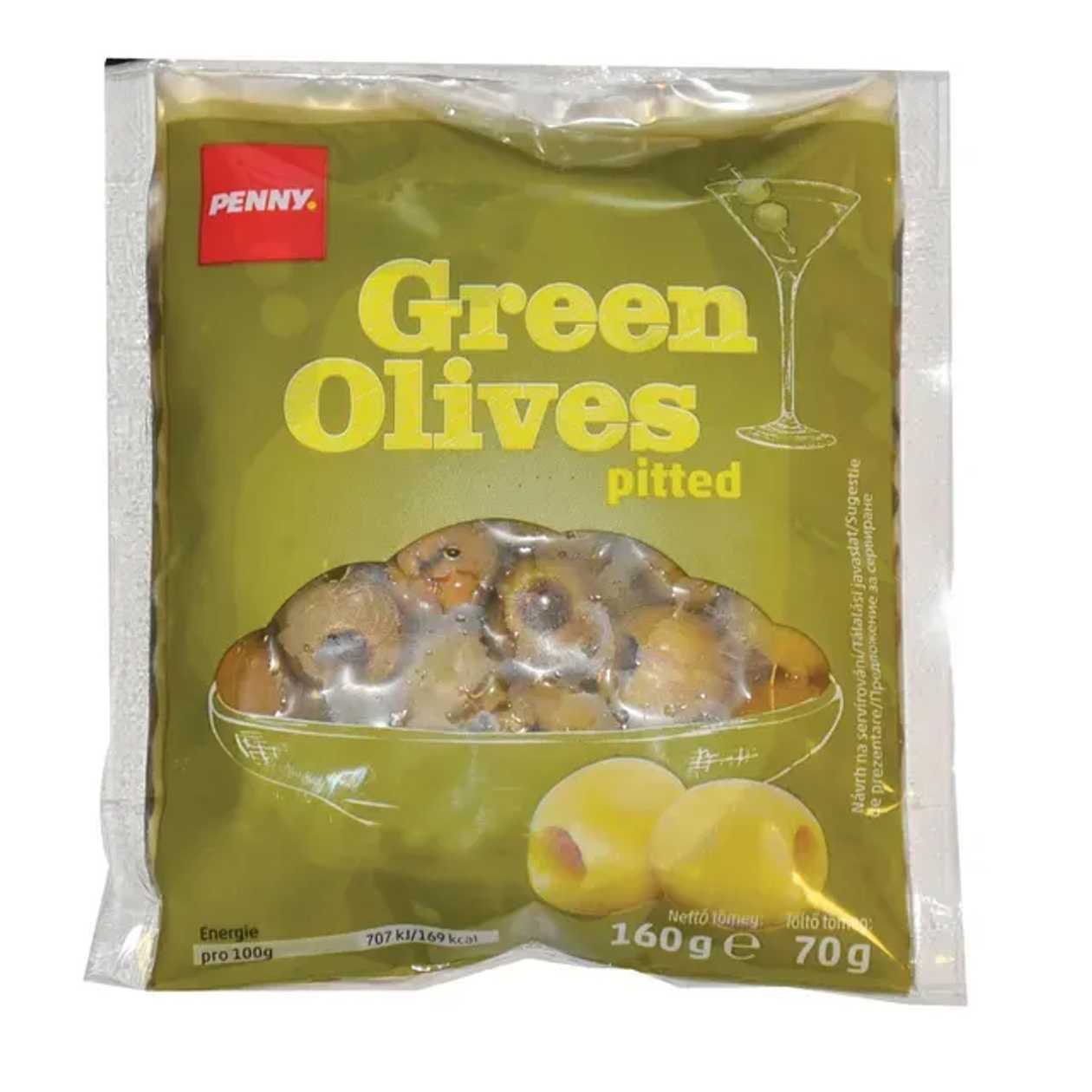 PENNY Masline verzi fara samburi 160 g