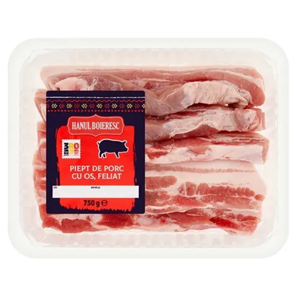 Hanul Boieresc Piept de porc feliat cu os 750 g
