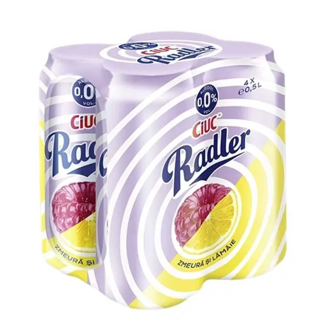 Ciuc radler fara alcool zmeura lamaie 4 x 500 ml