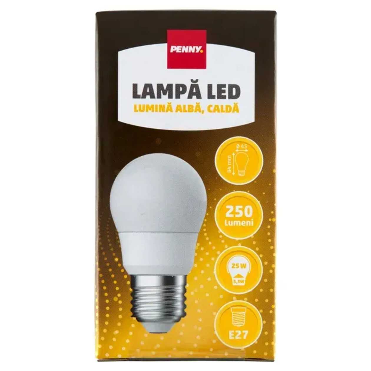 PENNY 3,3w e27 Lampa led lumina alba, calda