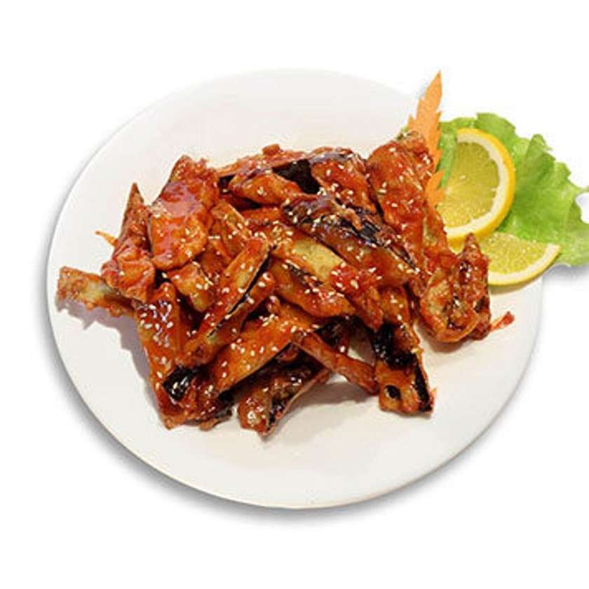 101. Crispy eggplants in honey sauce