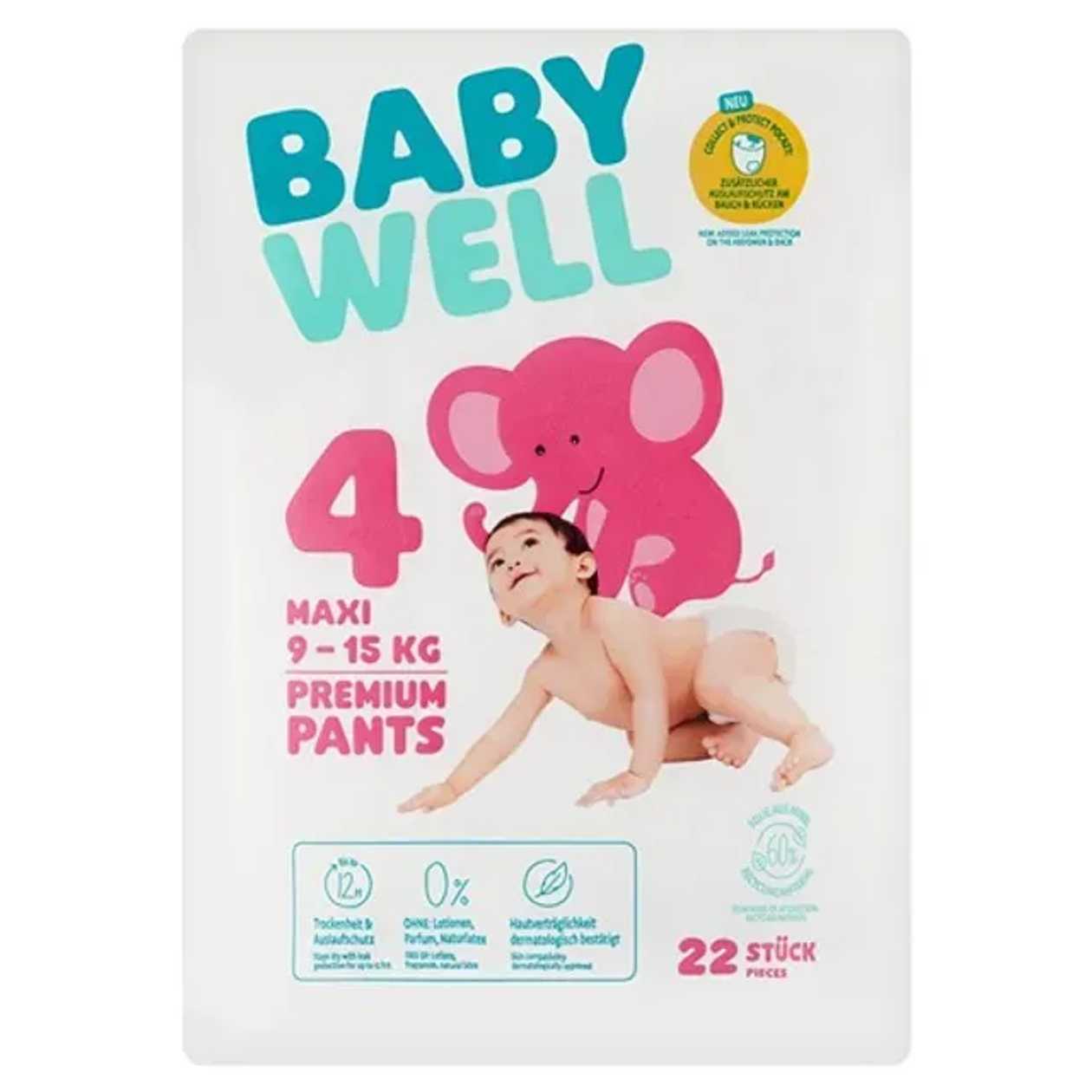 Babywell Scutece Chilotel 4Maxi, 9-15 kg, 22 buc