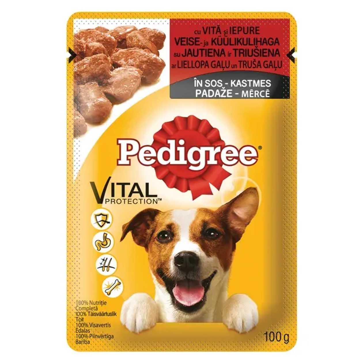 Pedigree Hrana umeda cu vita&miel in sos pentru caini adulti 100 g
