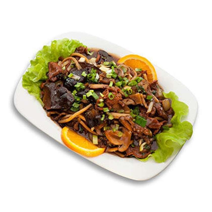 73. Beef with mushrooms and bamboo shoots