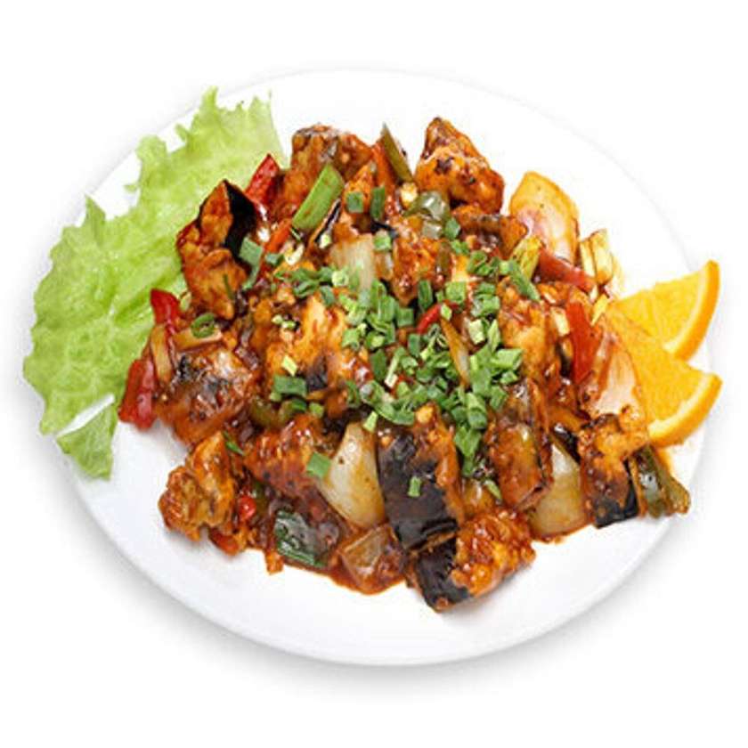 96. Eggplant in sweet chilli sauce