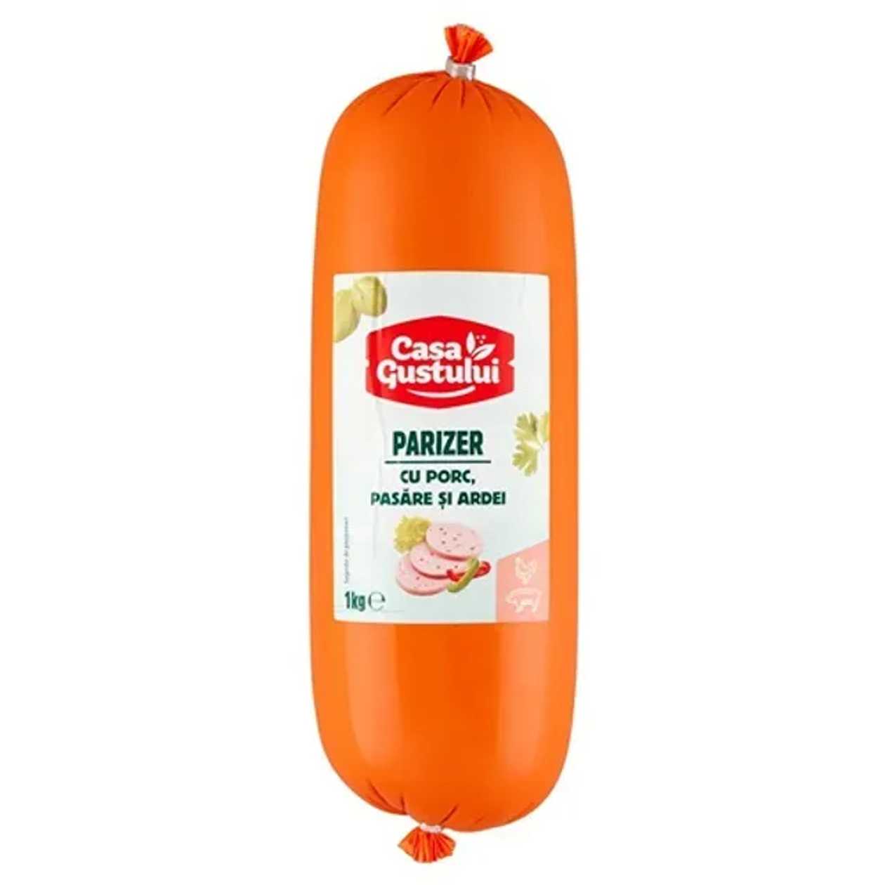 Casa Gustului parizer cu carne de porc si ardei 1 kg