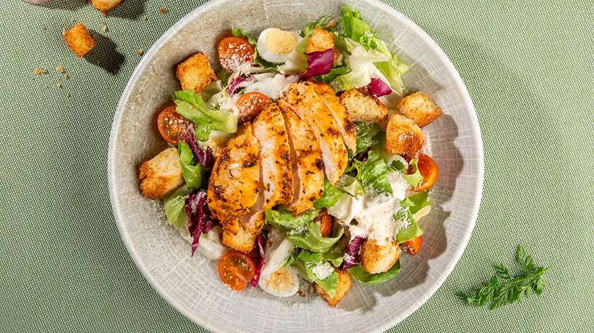 Lithuanian Caesar salad with chicken