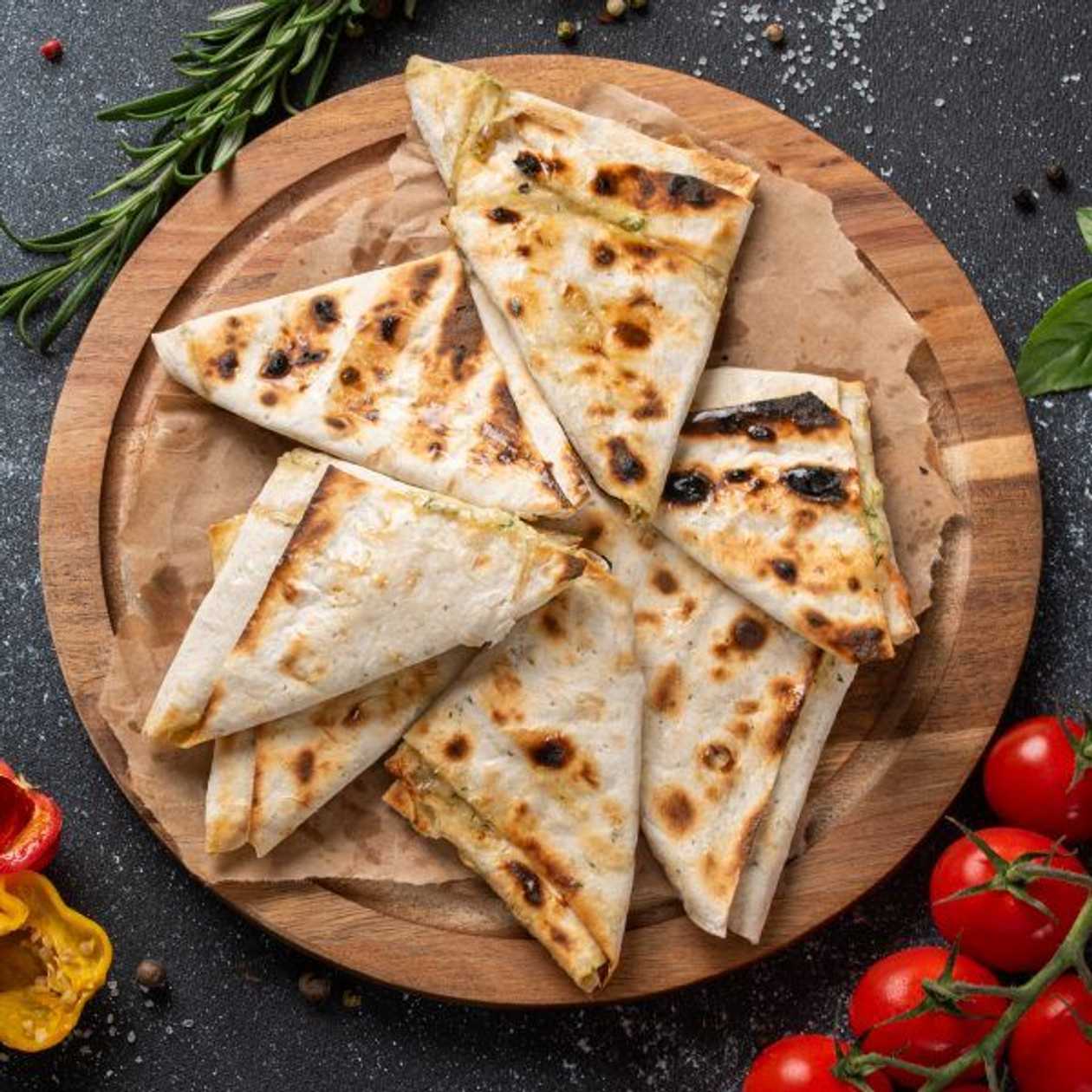 Lavash with Cheese and Herbs