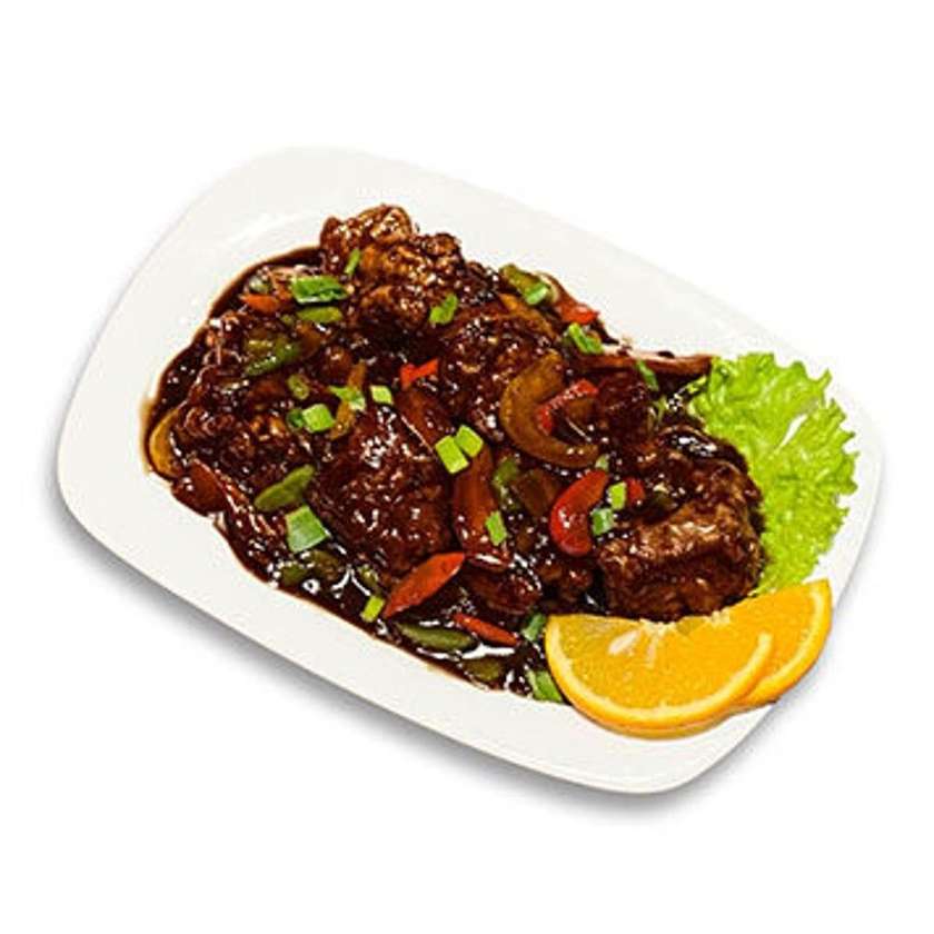 64. Pork ribs in teriyaki sauce
